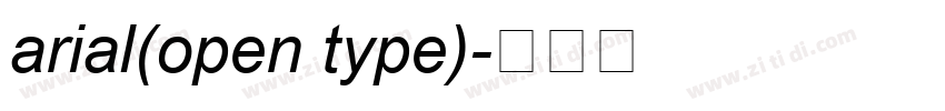 arial(open type)字体转换